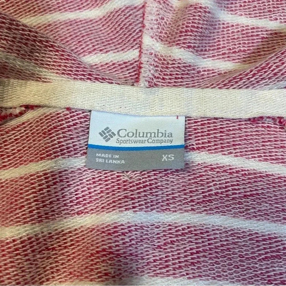 2 for$15 Columbia Red White Striped Hoodie - Picture 5 of 11